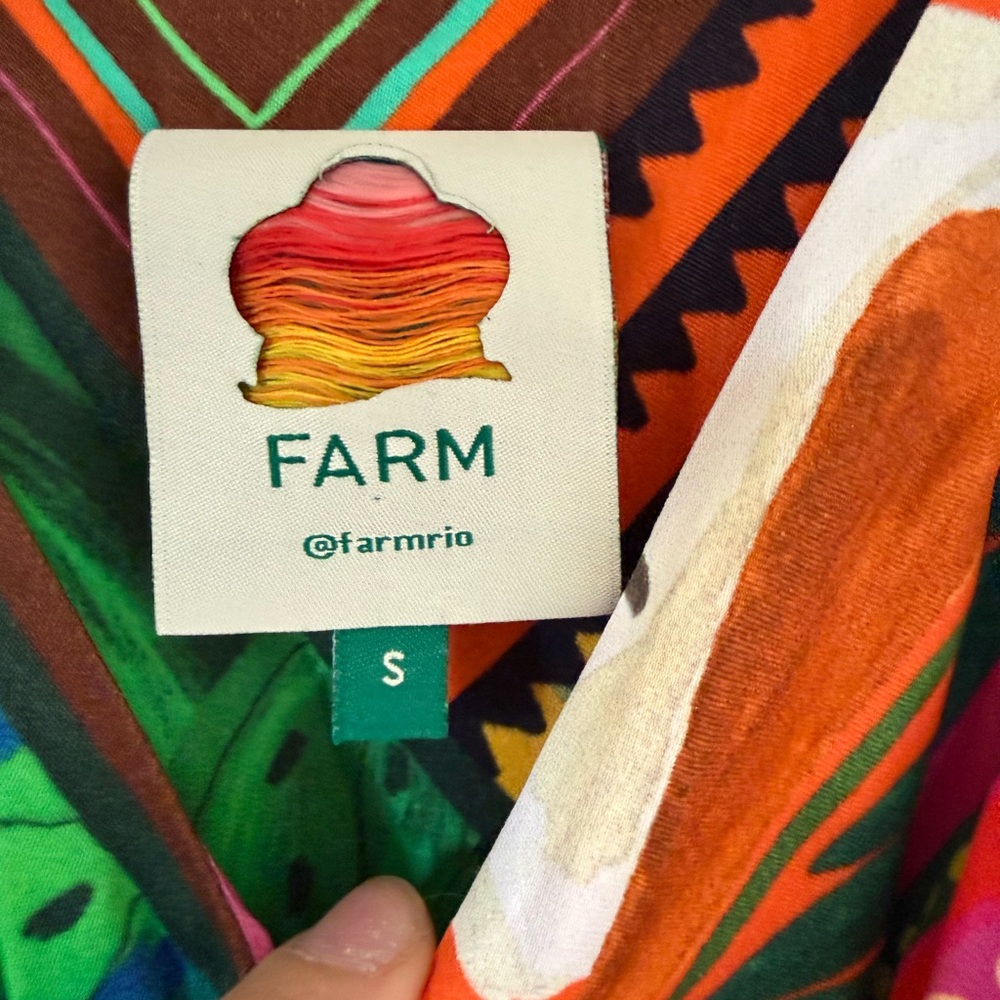 FARM Rio Multicolor Tropical Fringe Wrap Dress - Picture 4 of 8